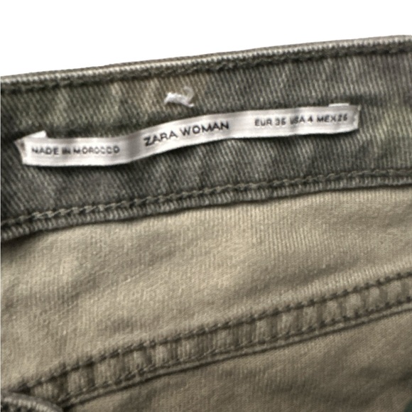ZARA Women’s Camouflage Low-Rise Denim Jeans - Picture 4 of 7